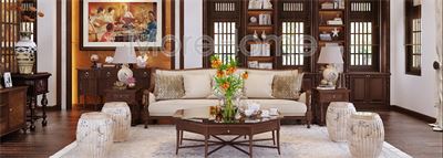 Thiết kế nội thất biệt thự gỗ Pleiku Gia Lai
