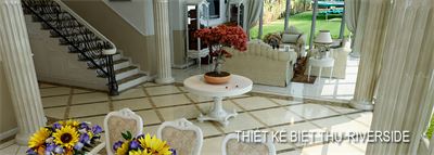 Thiết kế kiến trúc nội thất biệt thự tân cổ điển RiverSide 