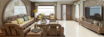 Thiết kế biệt thự tân cổ điển nổi bật với chất liệu gỗ óc chó sang trọng Nguyễn Duy Trinh