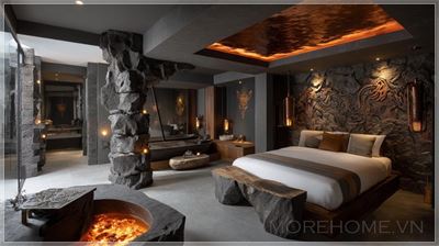 Phòng suite khách sạn sang trọng mang tên ‘Tiger Stone Den’, lấy cảm hứng từ yếu tố đất và Thần Hổ của...