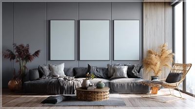 Thiết Kế Phòng Khách Với Áp Phích Tạo Dáng Mới...