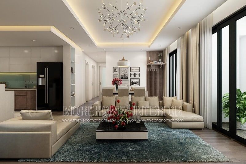 Bàn trà MH-HD020 gỗ công nghiệp trang trí phòng khách chung cư sang trọng