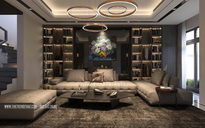 Vẻ đẹp tinh tế sang trọng của bộ sofa bọc da thiết kế theo phong cách hiện đại với sắc nâu ấm áp không thể bị cưỡng lại khi được đặt trong phòng khách biệt thự, nhà phố.