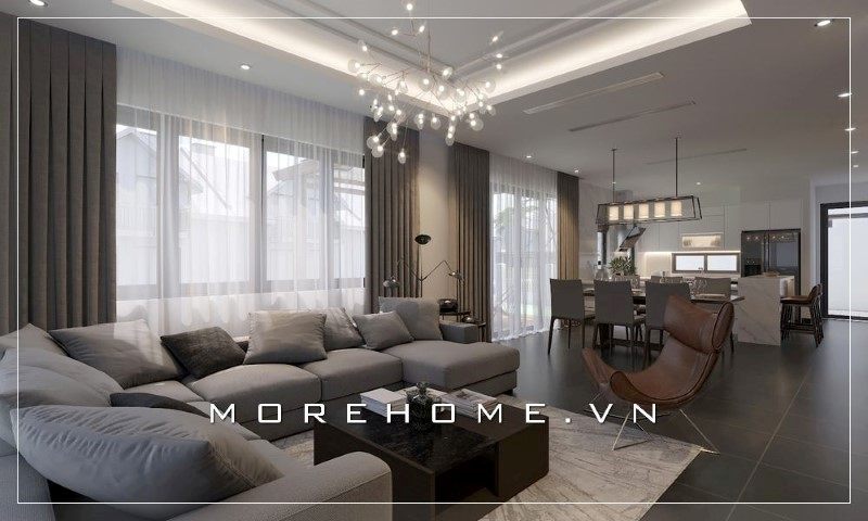 Mang phong cách thiết kế ấn tượng, bàn trà với phong cách thiết kế hiện đại luôn đóng vai trò là điểm nhấn làm nổi bật không gian phòng khách.