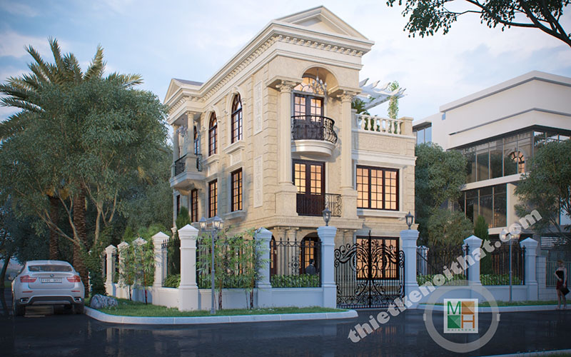 thiết kế biệt thự 3 tầng