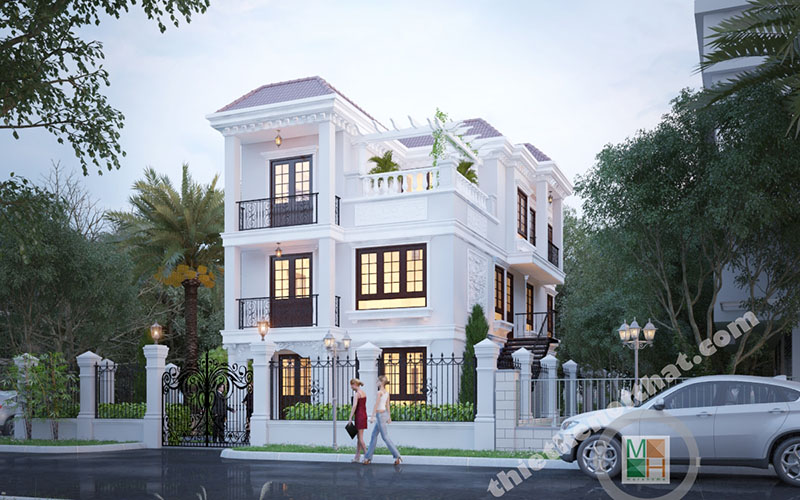 thiết kế biệt thự 3 tầng