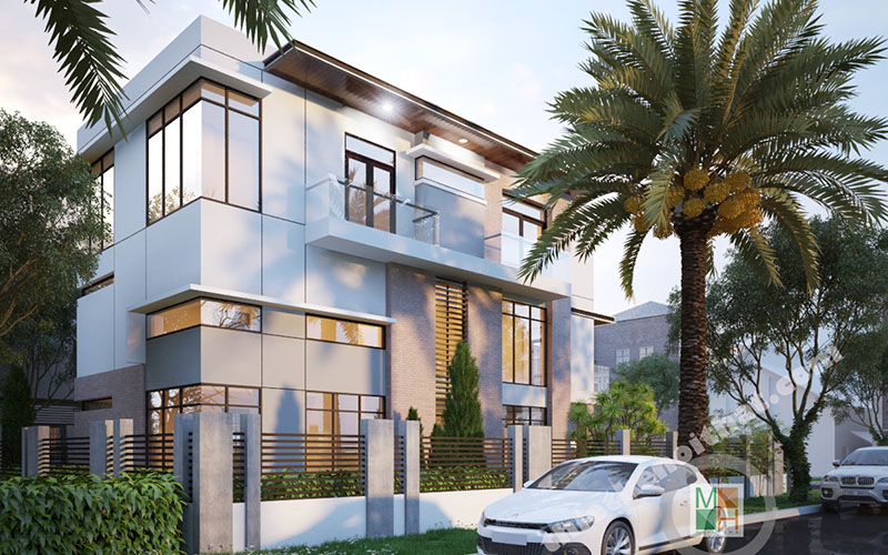 thiết kế biệt thự 3 tầng