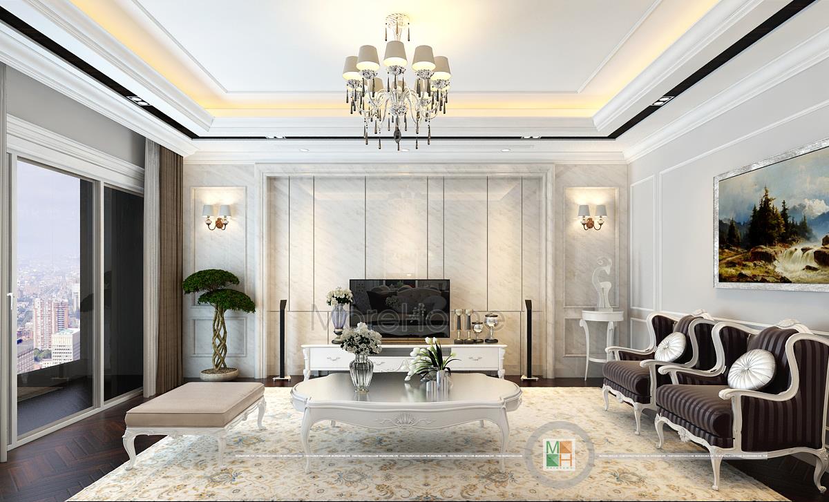 Mẫu thiết kế biệt thự tân cổ điển 3 phòng ngủ đẹp của More Home 1