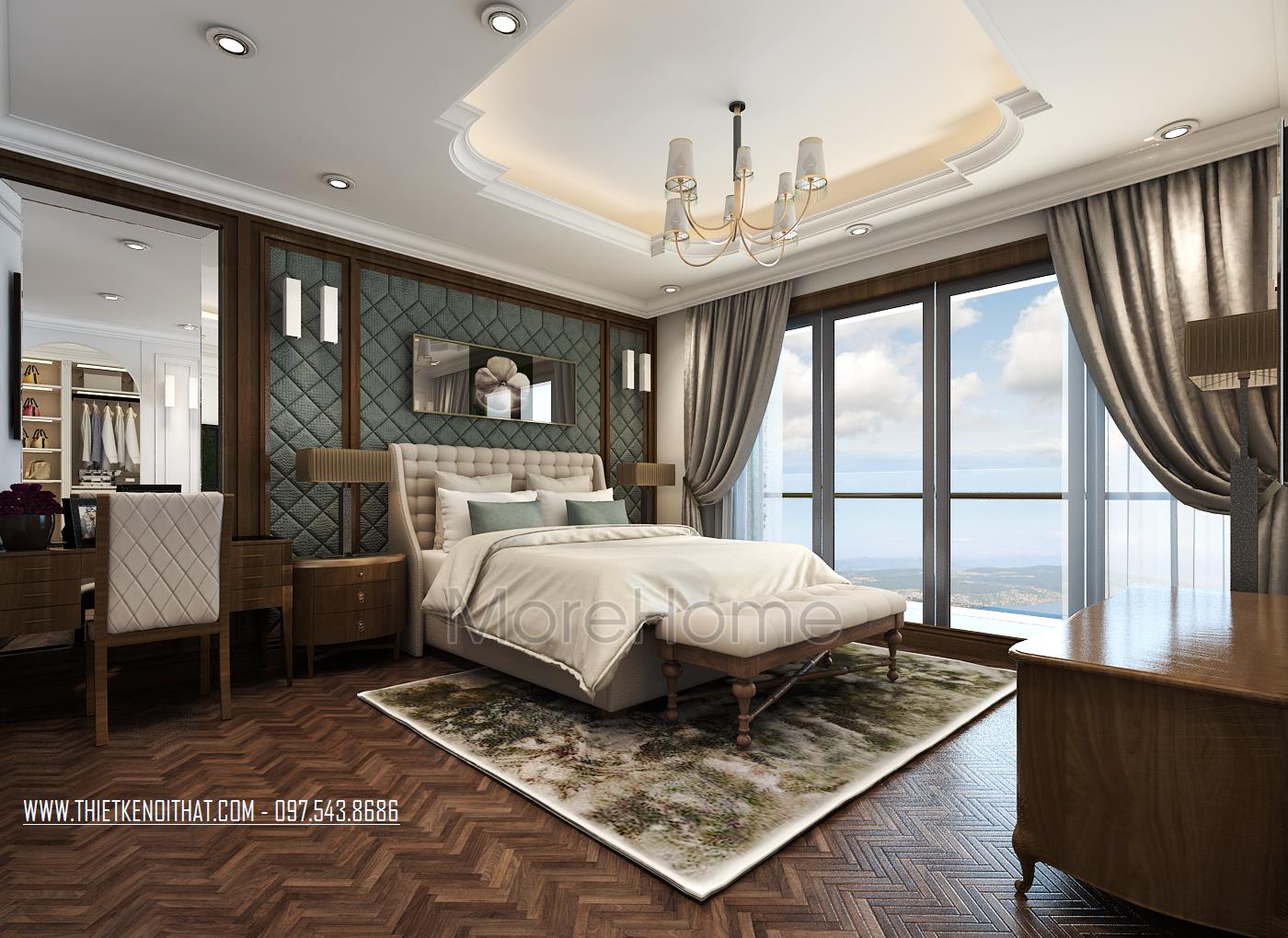 Mẫu thiết kế biệt thự tân cổ điển 3 phòng ngủ đẹp của More Home 4