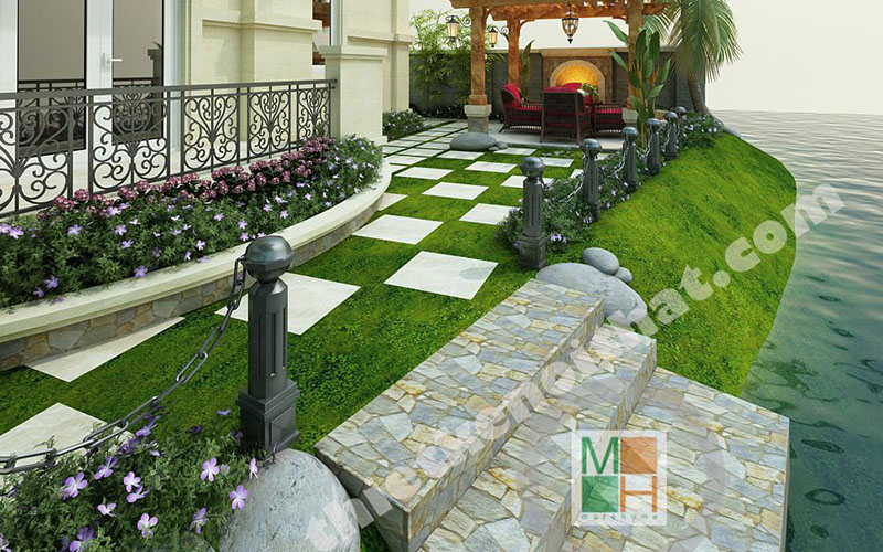 Vị trí phù hợp thiết kế tiểu cảnh trong biệt thự phố