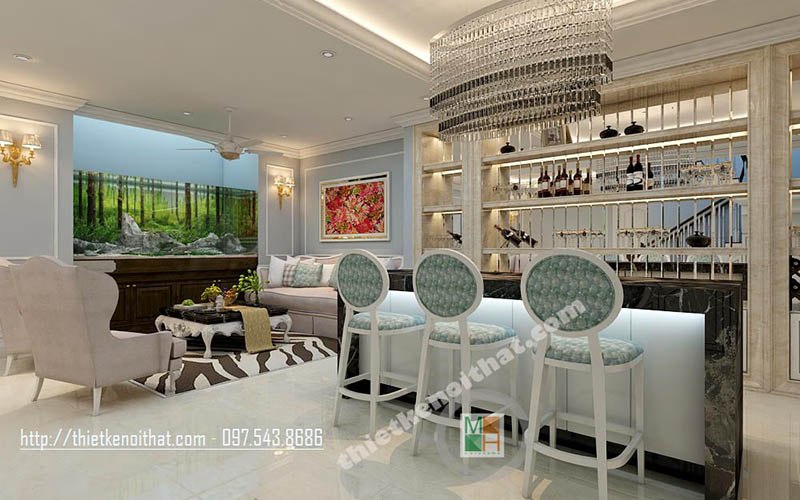 Trang trí nội thất phòng khách dài và hẹp