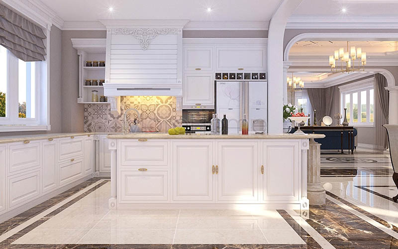 Thiết kế nội thất không gian bếp năng động trẻ trung