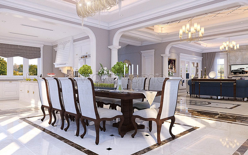 Thiết kế nội thất không gian bếp năng động trẻ trung