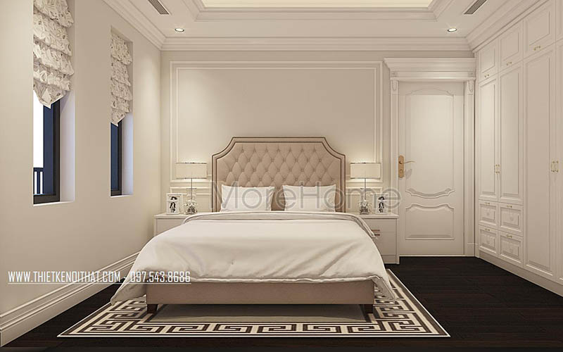 Thiết kế nội thất phòng ngủ cho vợ chồng mới cưới