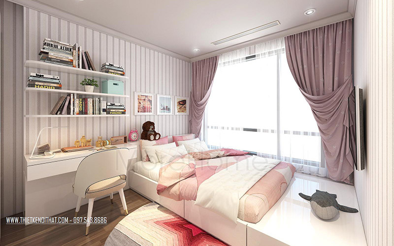 Thiết kế nội thất phòng ngủ cho bé đầy tiện nghi