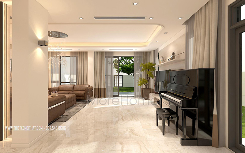 không gian biệt thự hiện đại đầy tiện nghi