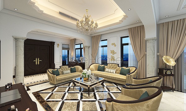 Thiết kế trang trí và thi công nội thất biệt thự tân cổ điển sang trọng 1